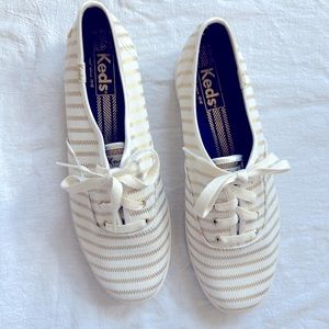 Keds, 7.5 sneakers, Gold & White
